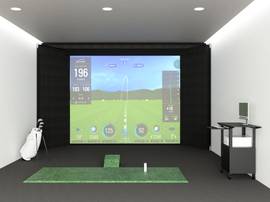 Studio Bay™ Commercial Wall-to-Wall Golf Simulator Bay